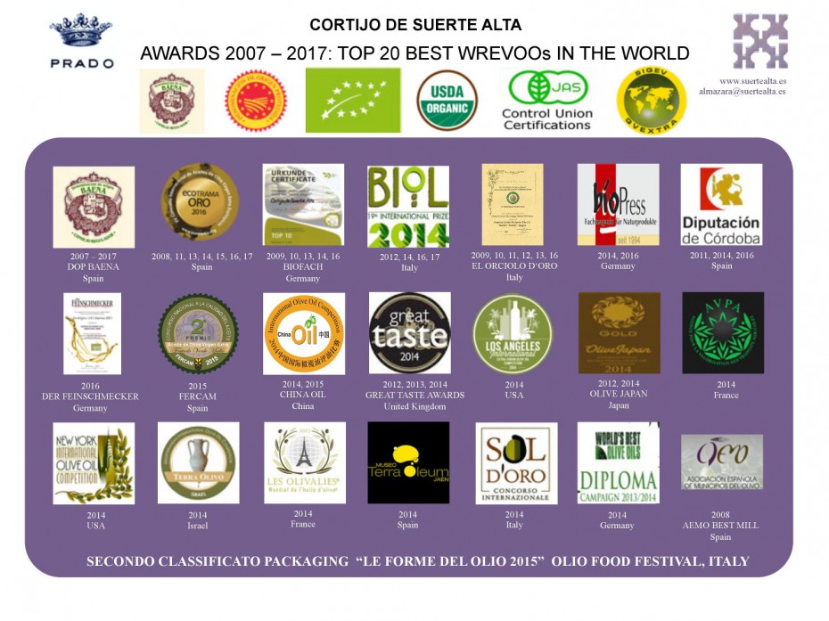 PREMIOS 2007 - 2017: TOP 20 AOVEs EN EL MUNDO